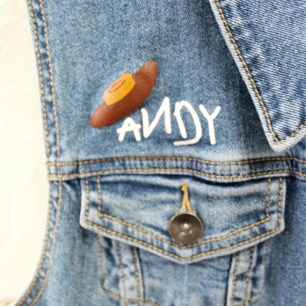 Disney Pixar Toy Story Woody Denim Vest Size S - Picture 7 of 10